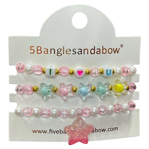 Star I LUV U Bracelet Set