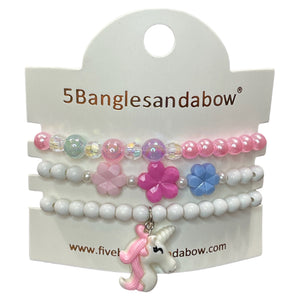 Unicorn Bracelet Set Pink