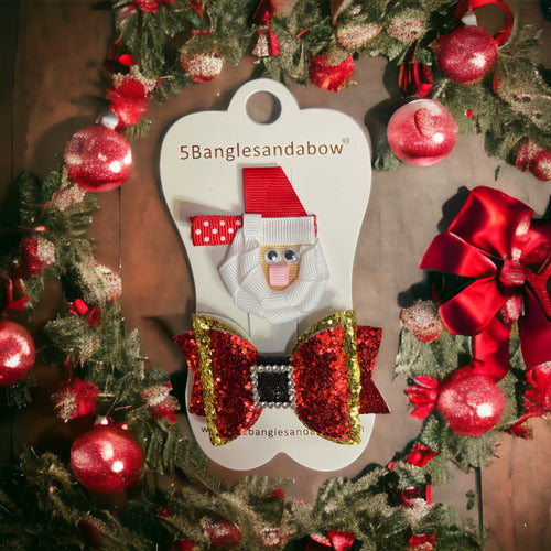 Christmas Holiday Santa Buckle Set