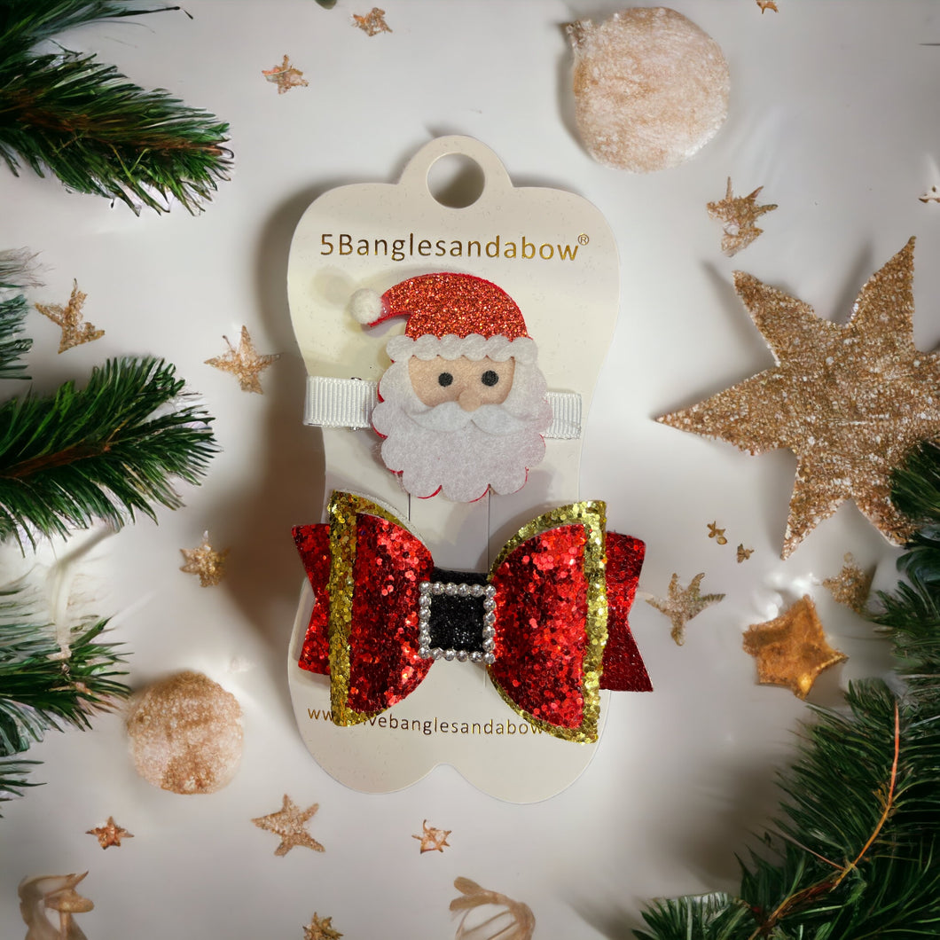 Christmas Holiday Santa Buckle Set