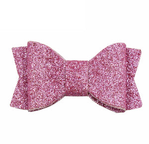 2 Inch Glitter Hair Bow Set