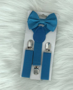 Unisex Baby - Pre K suspenders by 5Banglesabdabow® Light Blue