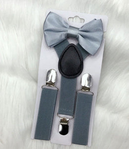 Unisex Baby - Pre K suspenders by 5Banglesabdabow® Gray