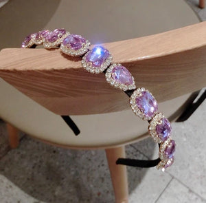 Lavender Jewel Crystal Headbands